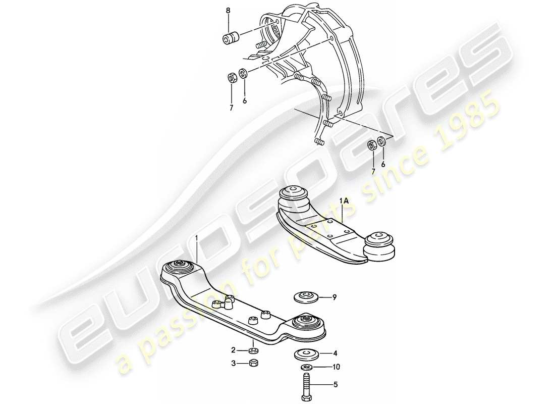 porsche 1987 (911) sospensione della trasmissione diagramma delle parti