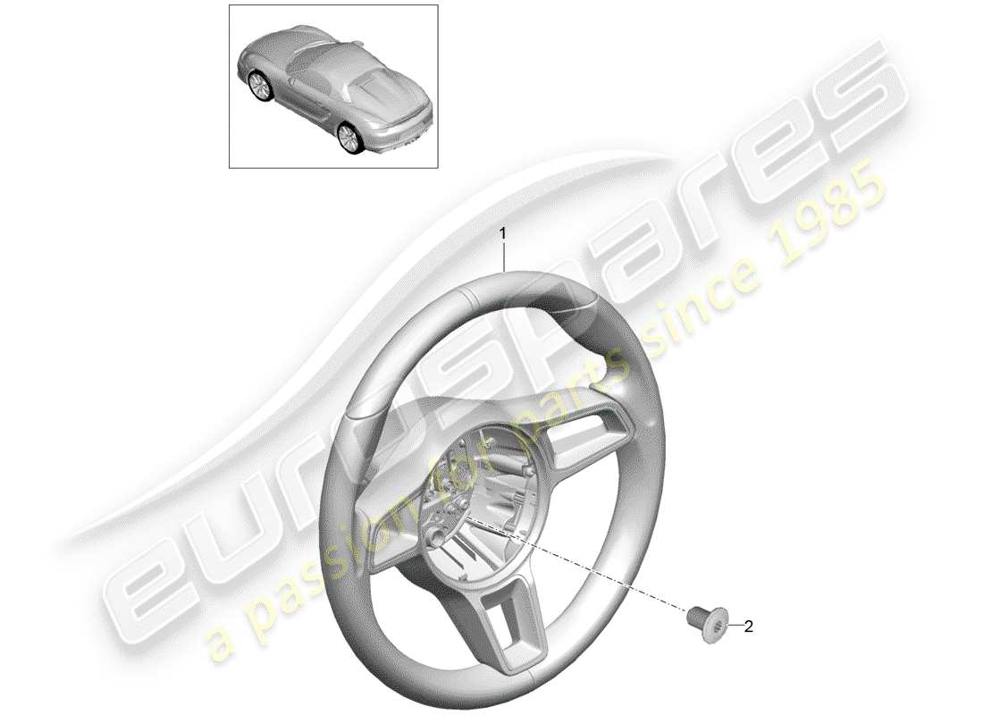porsche 2016 (981 boxster spyder) volanti diagramma delle parti