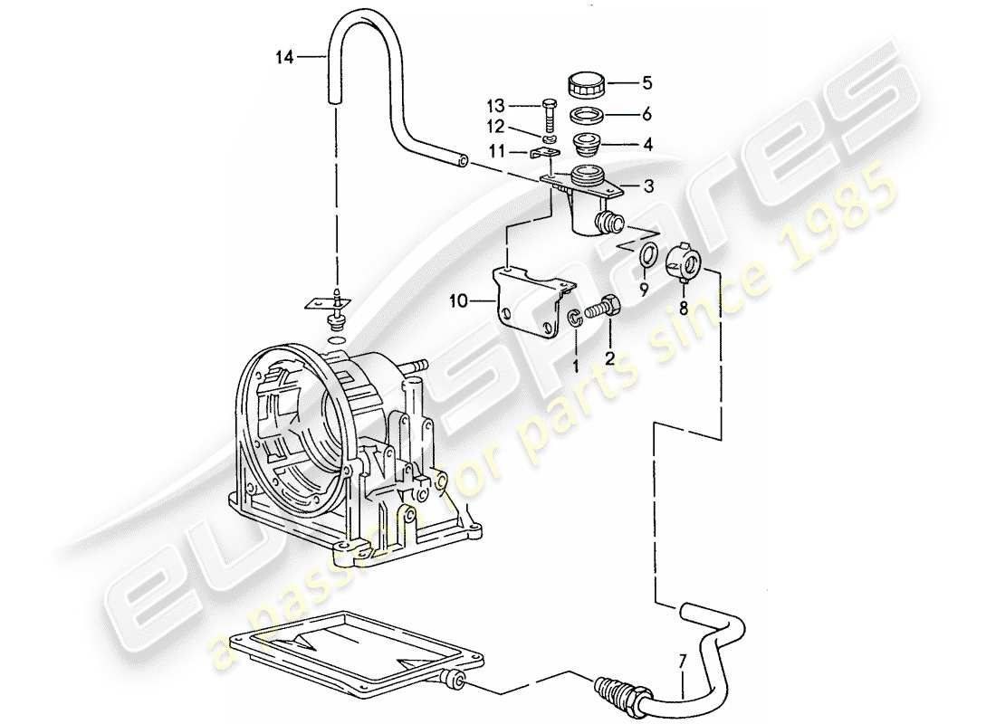porsche 1990 (944) ingresso olio - per - cambio automatico - d >> - mj 1989 schema delle parti