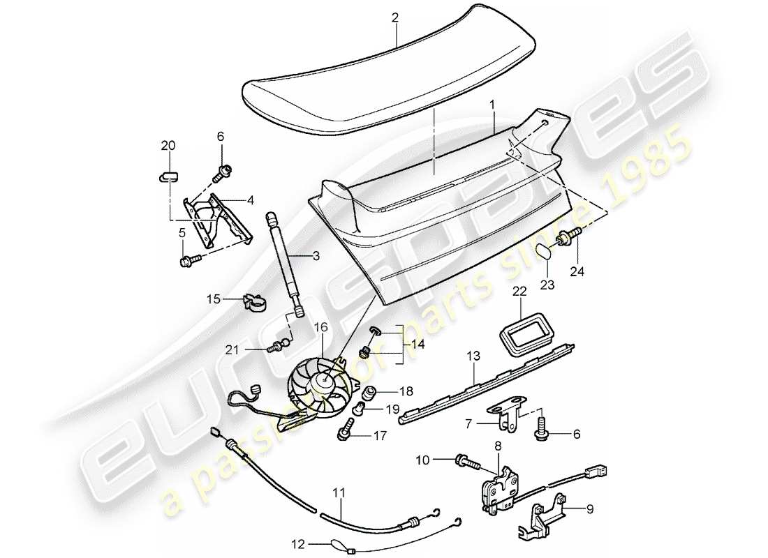 porsche 2005 (996 gt3) copertina - d - mj 2003>> diagramma delle parti