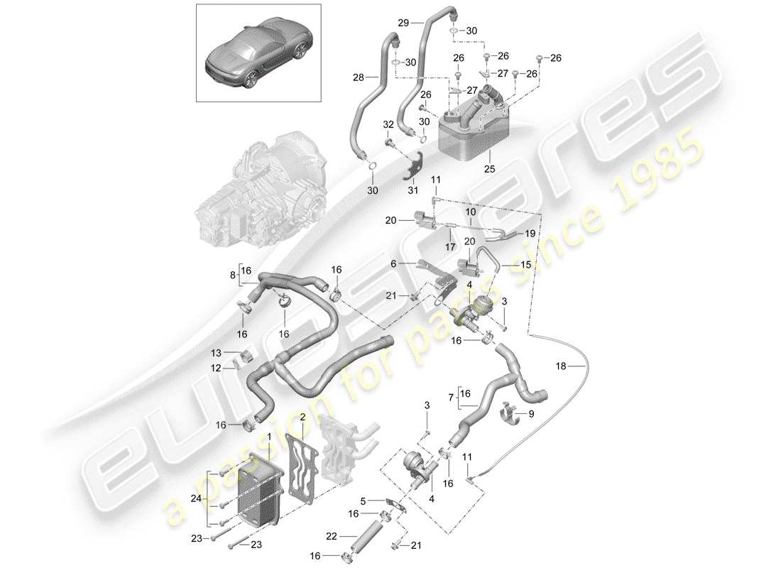 porsche 2012 (981 boxster) - per favore - diagramma delle parti