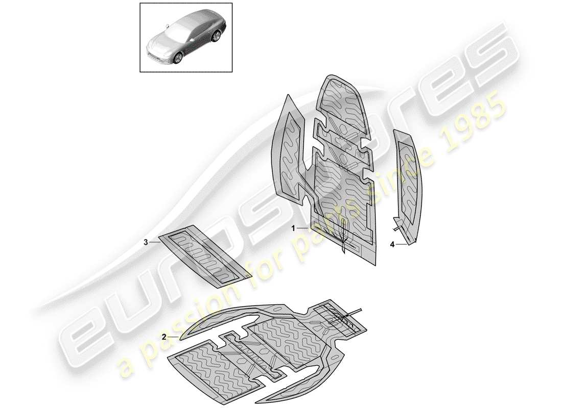 porsche 2019 (panamera 971-1) elemento riscaldante diagramma delle parti