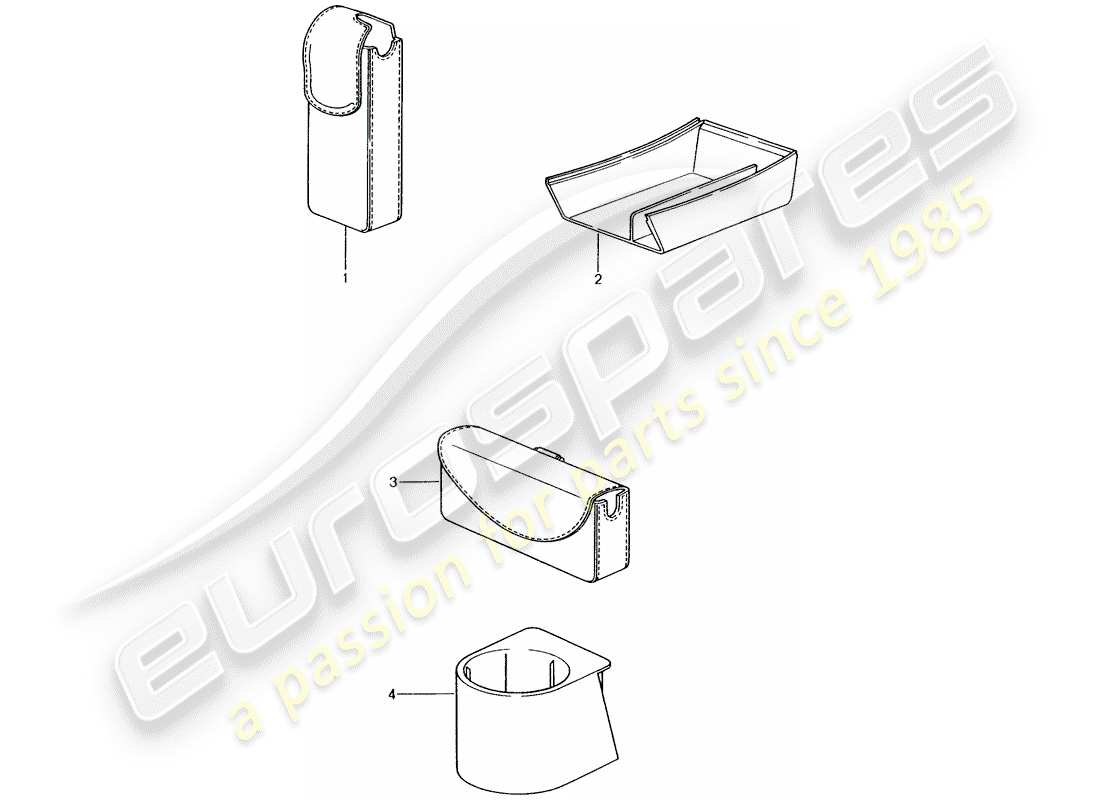 porsche tequipment catalogue (2011) schema delle parti della scatola di stoccaggio