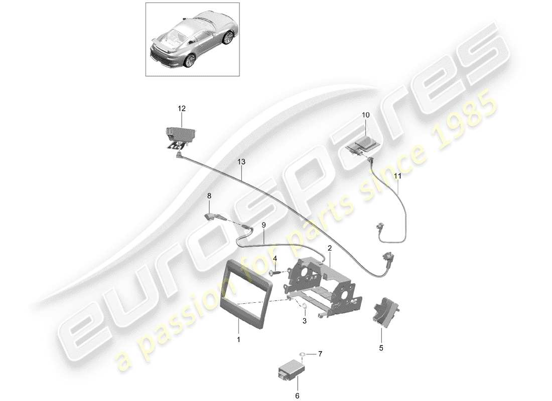 porsche 2016 (991-1 r/gt3/rs) parti elettriche per diagramma delle parti