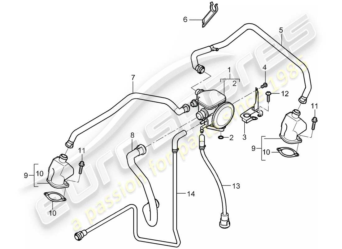porsche 2007 (997-1) basamento diagramma delle parti