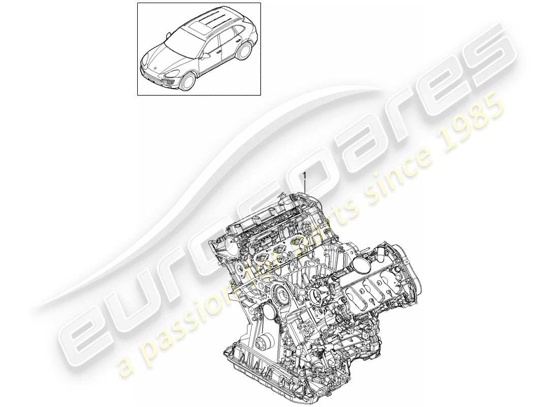 porsche 2012 (cayenne e2 92a) blocco lungo diagramma delle parti