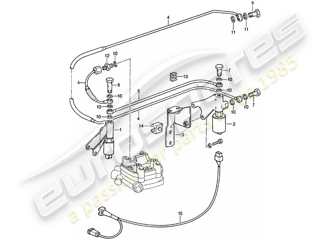 porsche 1981 (924) k-jetronic - 2 a diagramma delle parti