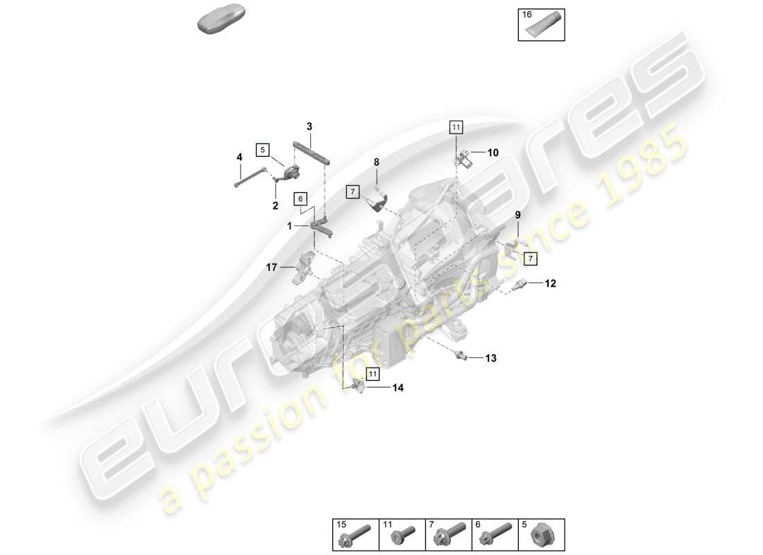 porsche 2020 (718 boxster spyder) cambio manuale diagramma delle parti