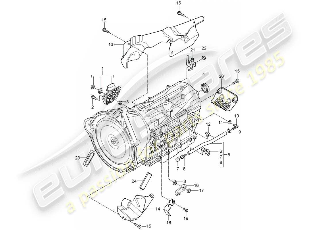 porsche 2006 (cayenne e1 9pa) tiptronic diagramma delle parti