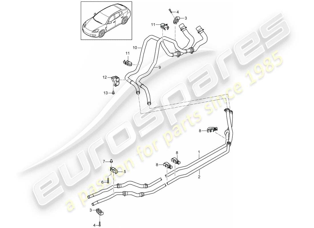porsche 2013 (panamera 970) diagramma delle parti ibride