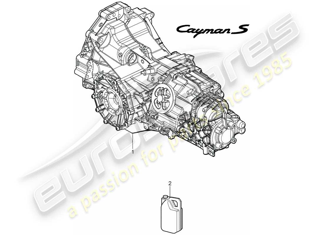 porsche 2007 (987 cayman) schema delle parti trasmissione di ricambio