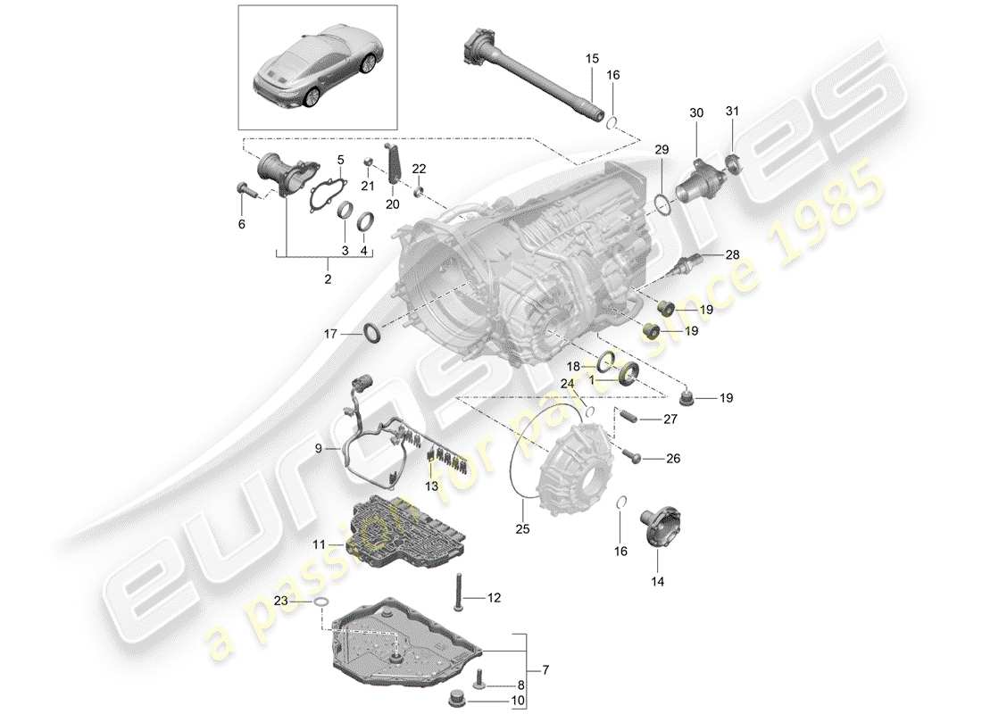 porsche 2019 (991-2 turbo) - per favore - diagramma delle parti