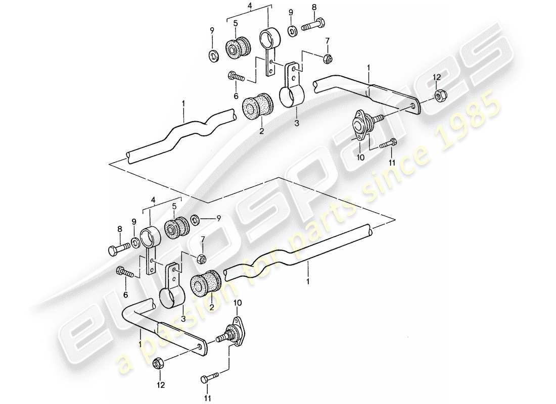 porsche 1987 (959) stabilizzatore diagramma delle parti