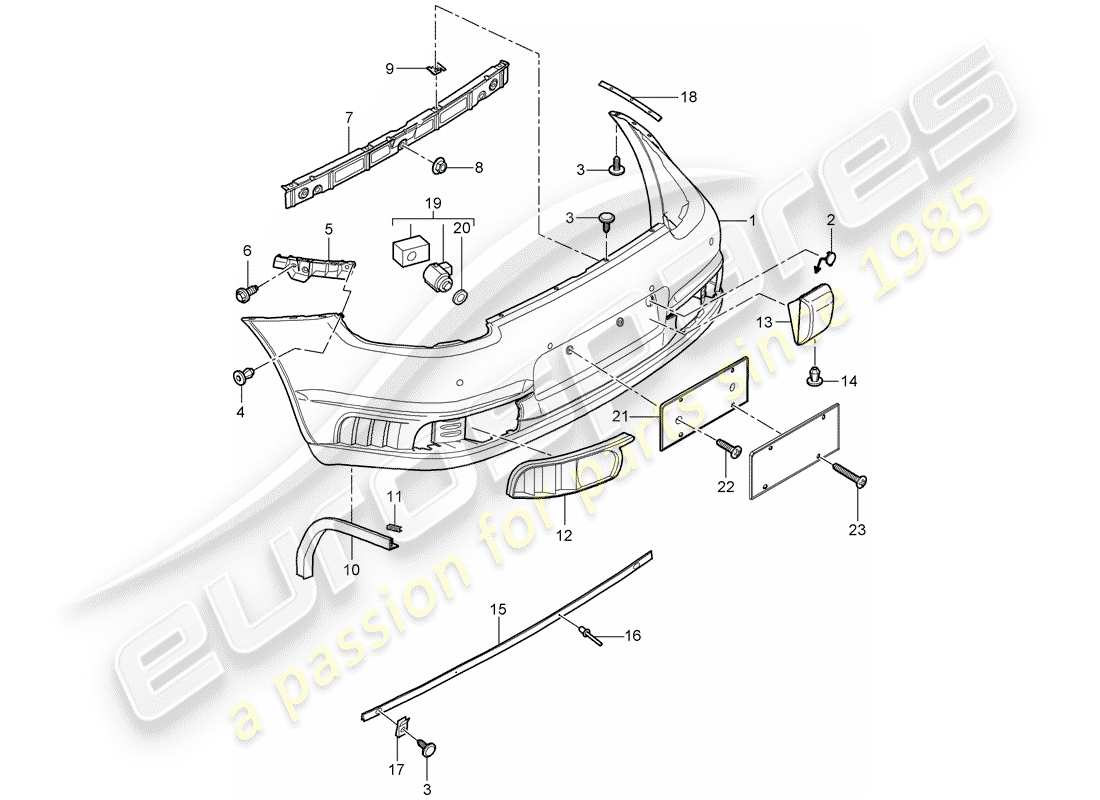 porsche 2009 997-2 turbo / gt2 liner diagramma delle parti