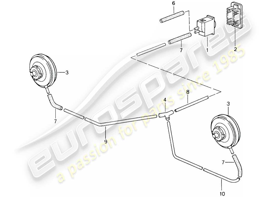 porsche 1994 (964) regolazione della lunghezza del fascio diagramma delle parti