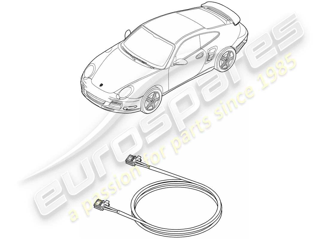 porsche 2009 997-2 turbo / gt2 fibra ottica leggera diagramma delle parti