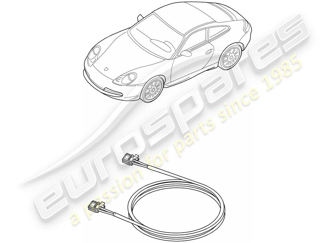porsche 2000 (996) fibra ottica leggera - d - mj 2003>> diagramma delle parti