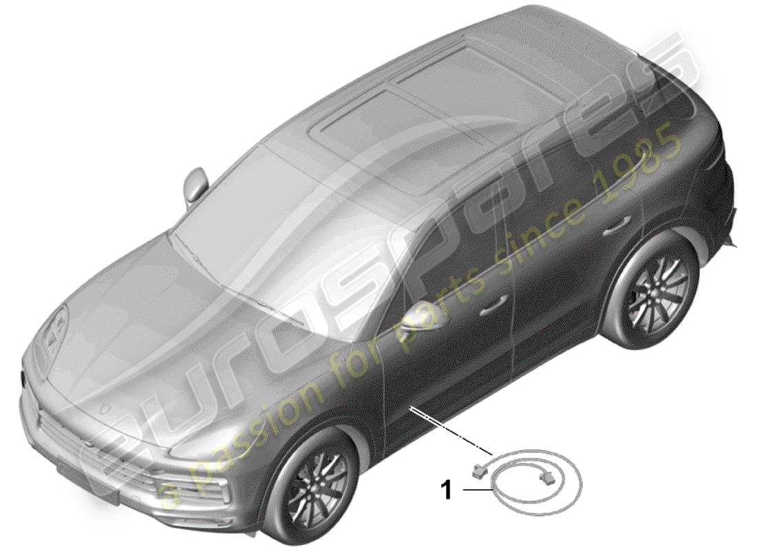 porsche 2020 (cayenne e3 9ya/9yb) diagramma delle parti della fibra ottica