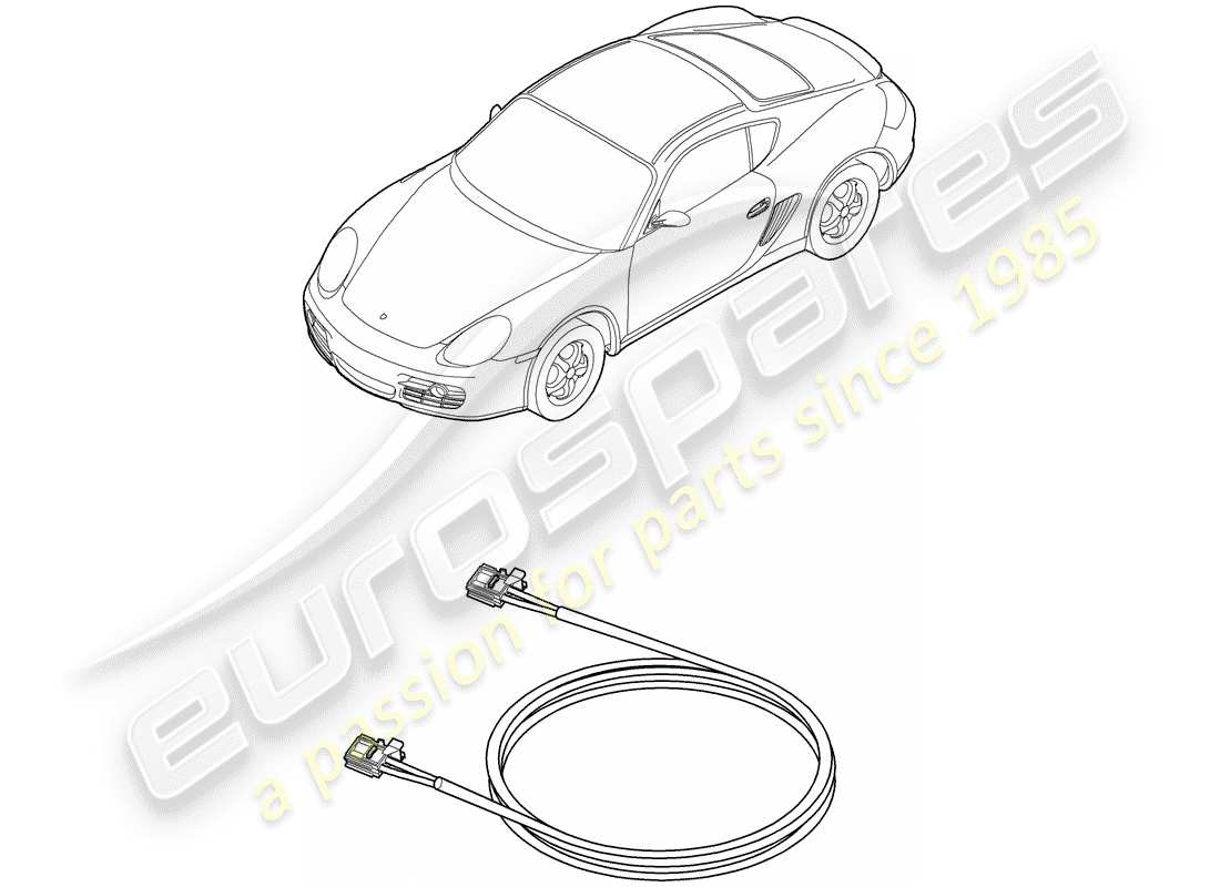 porsche 2006 (987 cayman) fibra ottica leggera diagramma delle parti