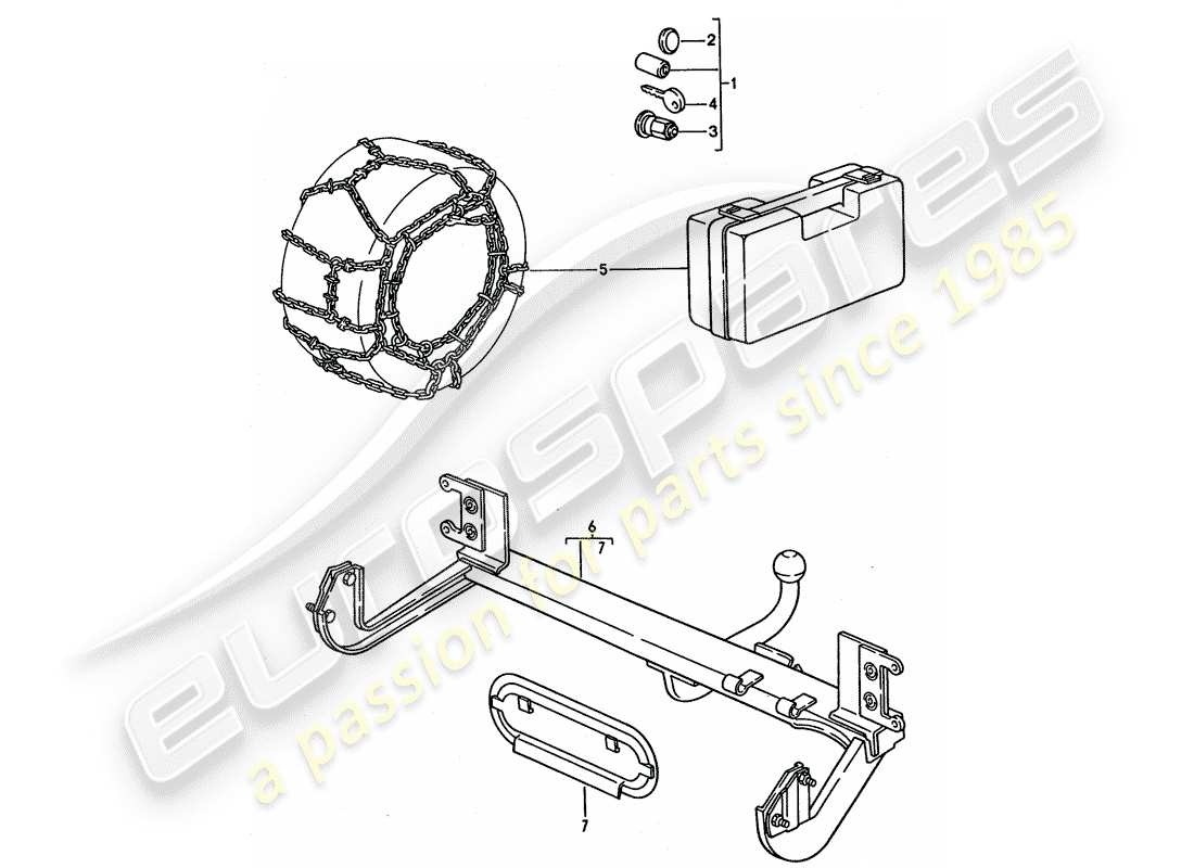 porsche 1994 (968) accessori diagramma delle parti