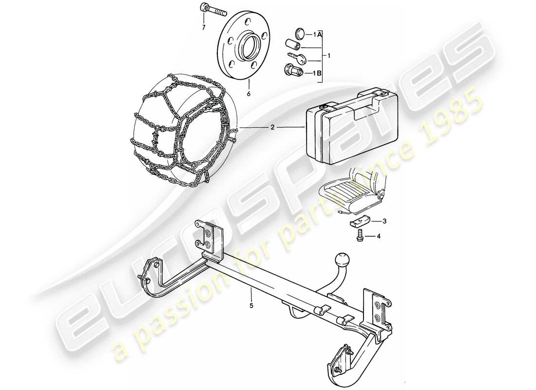 porsche 1982 (944) accessori diagramma delle parti