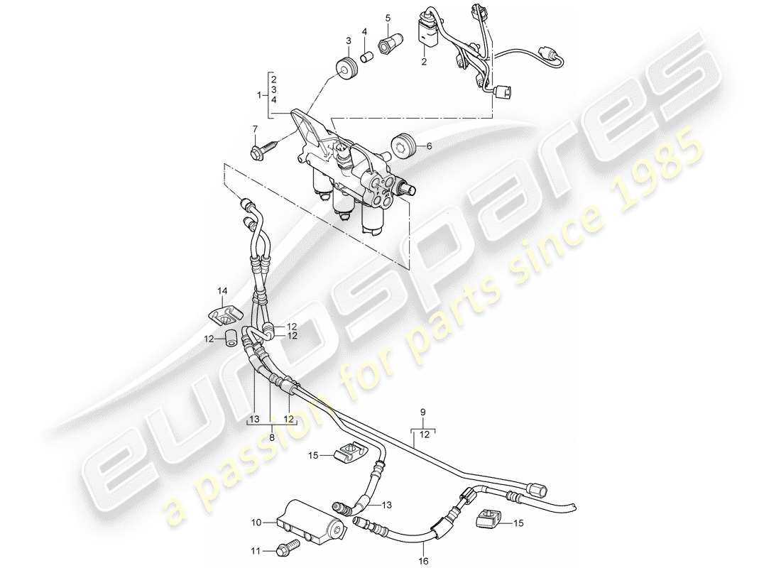 porsche 2008 (cayenne e1 9pa) stabilizzatore diagramma delle parti