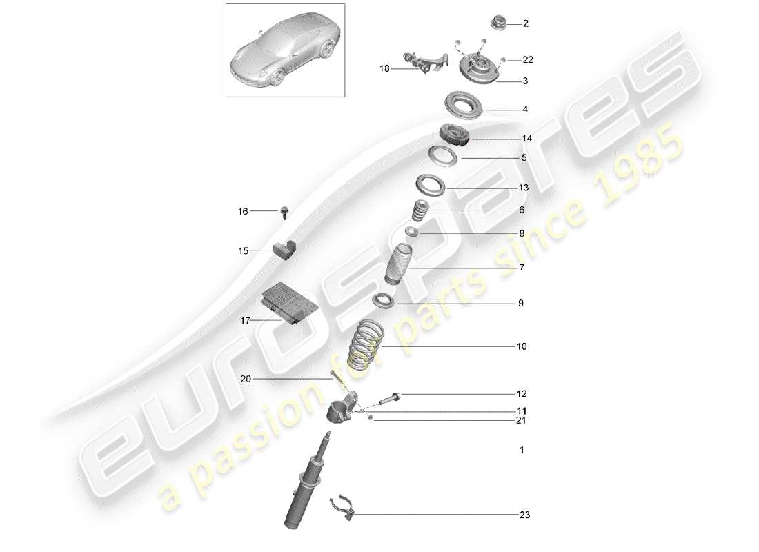 porsche 2013 (991-1) ammortizzatore di vibrazioni schema delle parti