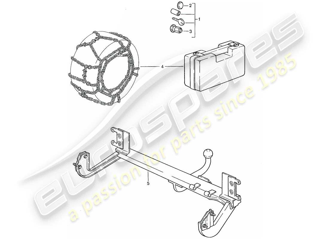 porsche 1990 (944) accessori schema delle parti