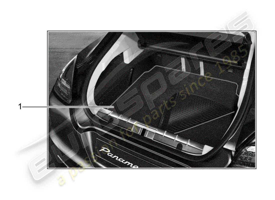 porsche 2013 (tequipment panamera) diagramma delle parti del tappeto
