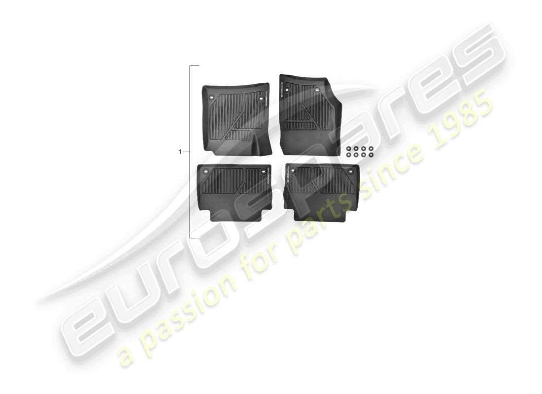 porsche 2003 (cayenne e1 9pa) tappetino 03-10 avventura diagramma delle parti