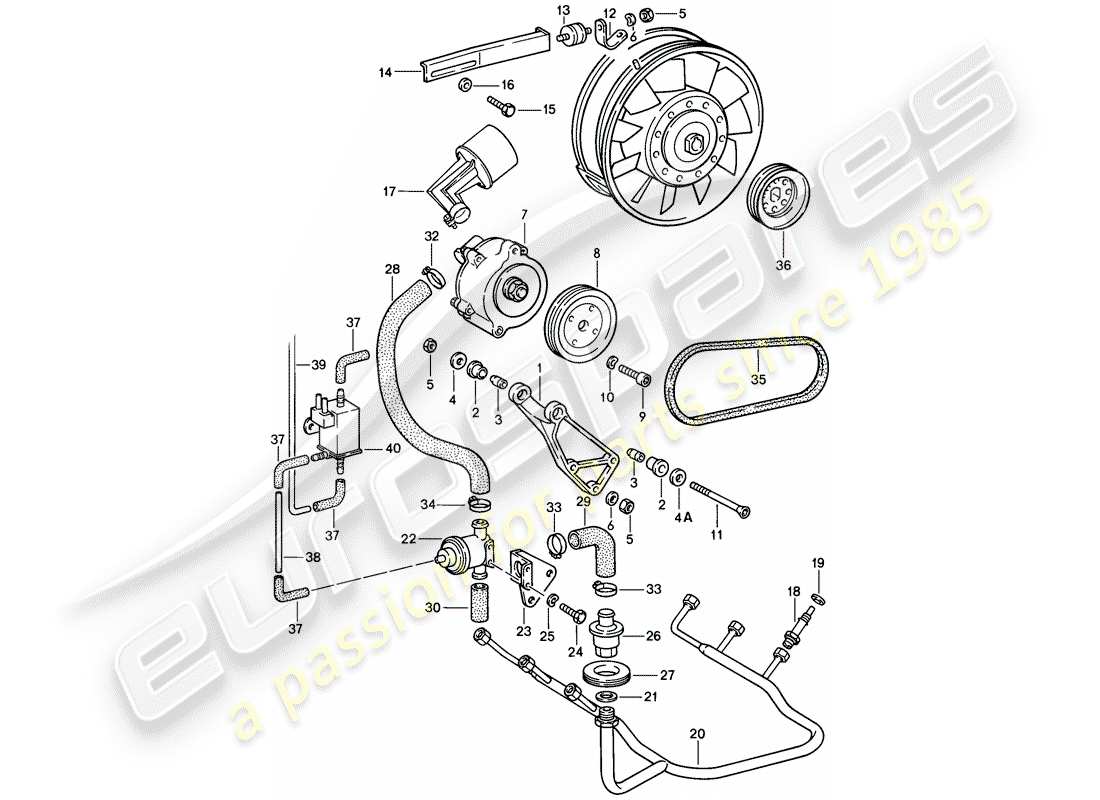 porsche 1987 (911) iniezione aria diagramma delle parti