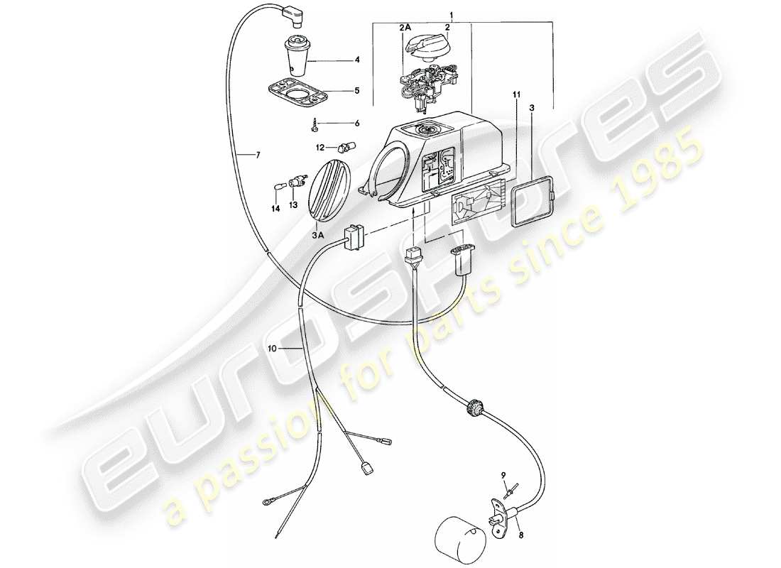 porsche 911 (1979) riscaldatore - schema delle parti automatico