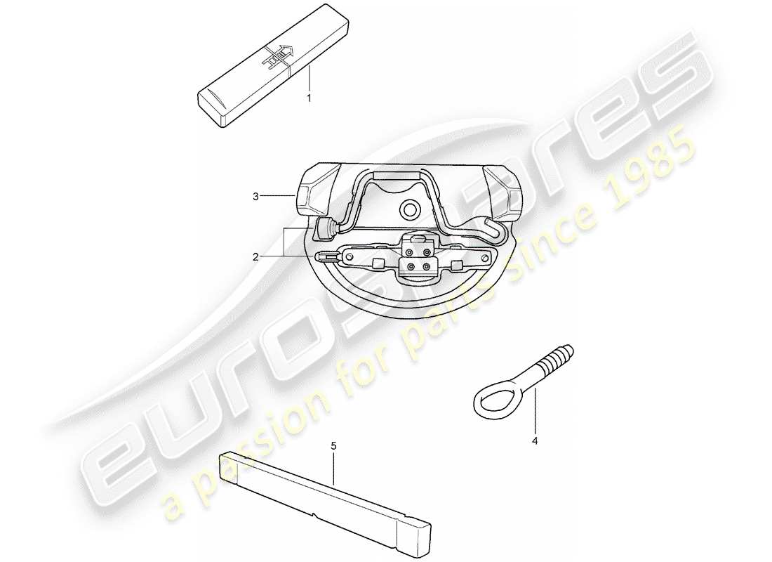 porsche 2008 (987 boxster) attrezzo diagramma delle parti