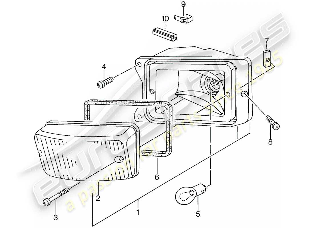 porsche 1982 (944) segnale di svolta diagramma delle parti