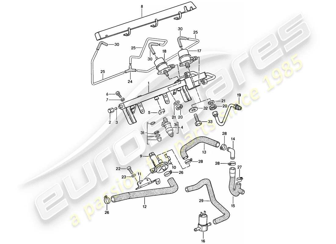 porsche 1983 (944) l-jetronic - 2 diagramma delle parti