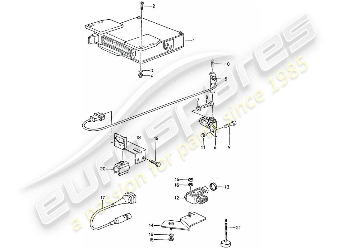porsche 1994 (968) impianto elettrico del motore 2 diagramma delle parti