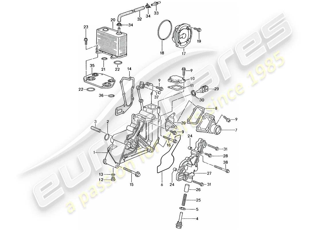 porsche 2000 (986 boxster) pompa dell'olio diagramma delle parti