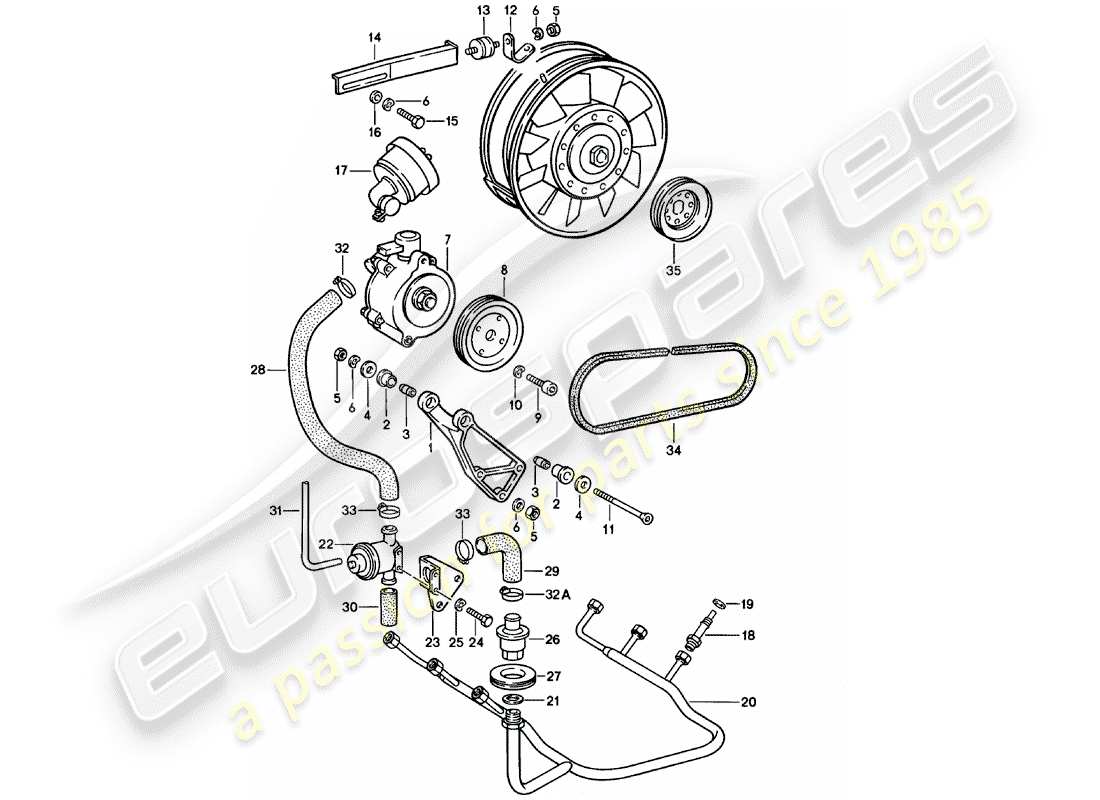 porsche 1983 (911) iniezione aria diagramma delle parti