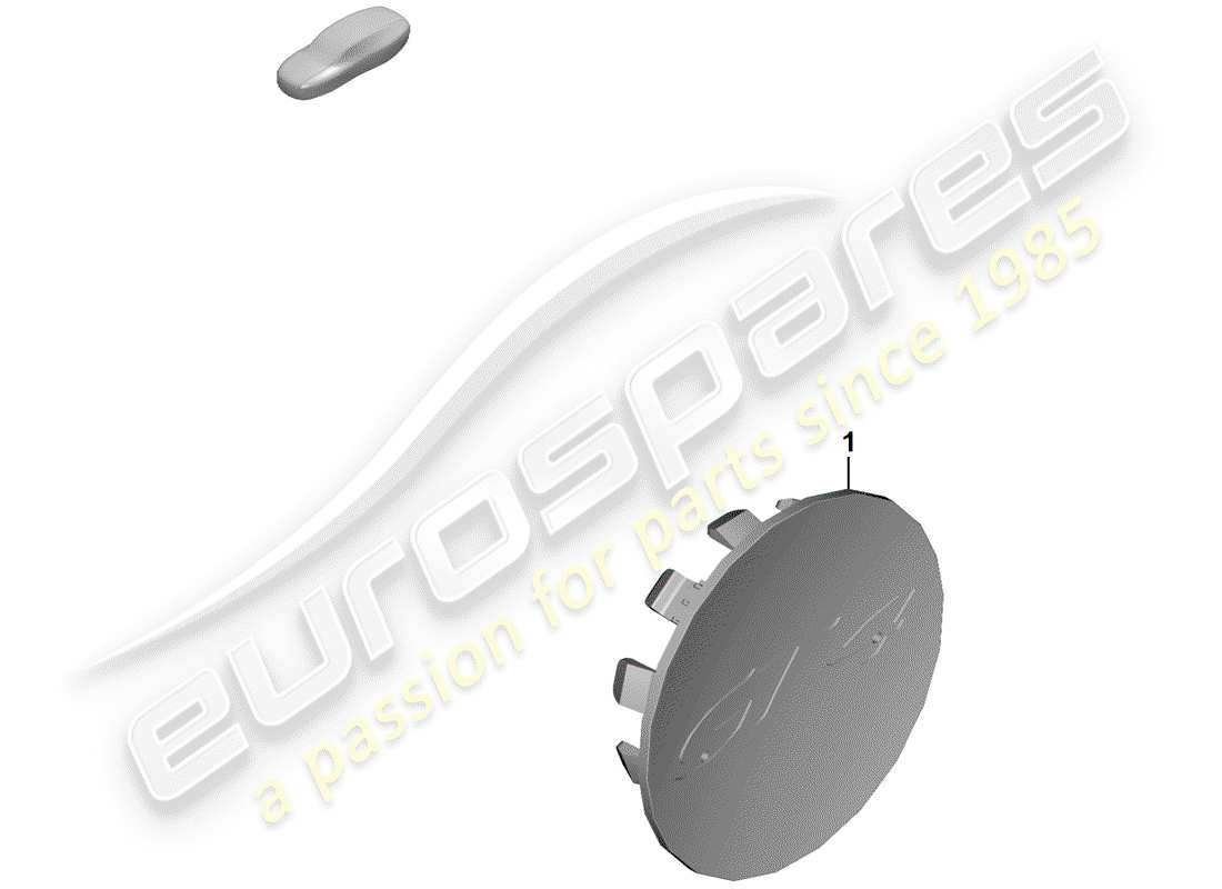 porsche 2019 (718 boxster spyder) tappo ruota diagramma delle parti