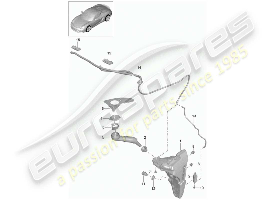porsche 2016 (981 boxster spyder) gruppo rondella diagramma delle parti