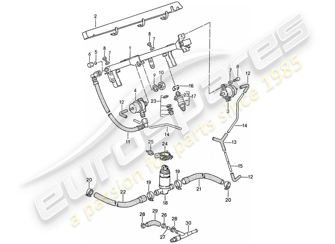 porsche 1991 (944) l-jetronic - 2 diagramma delle parti