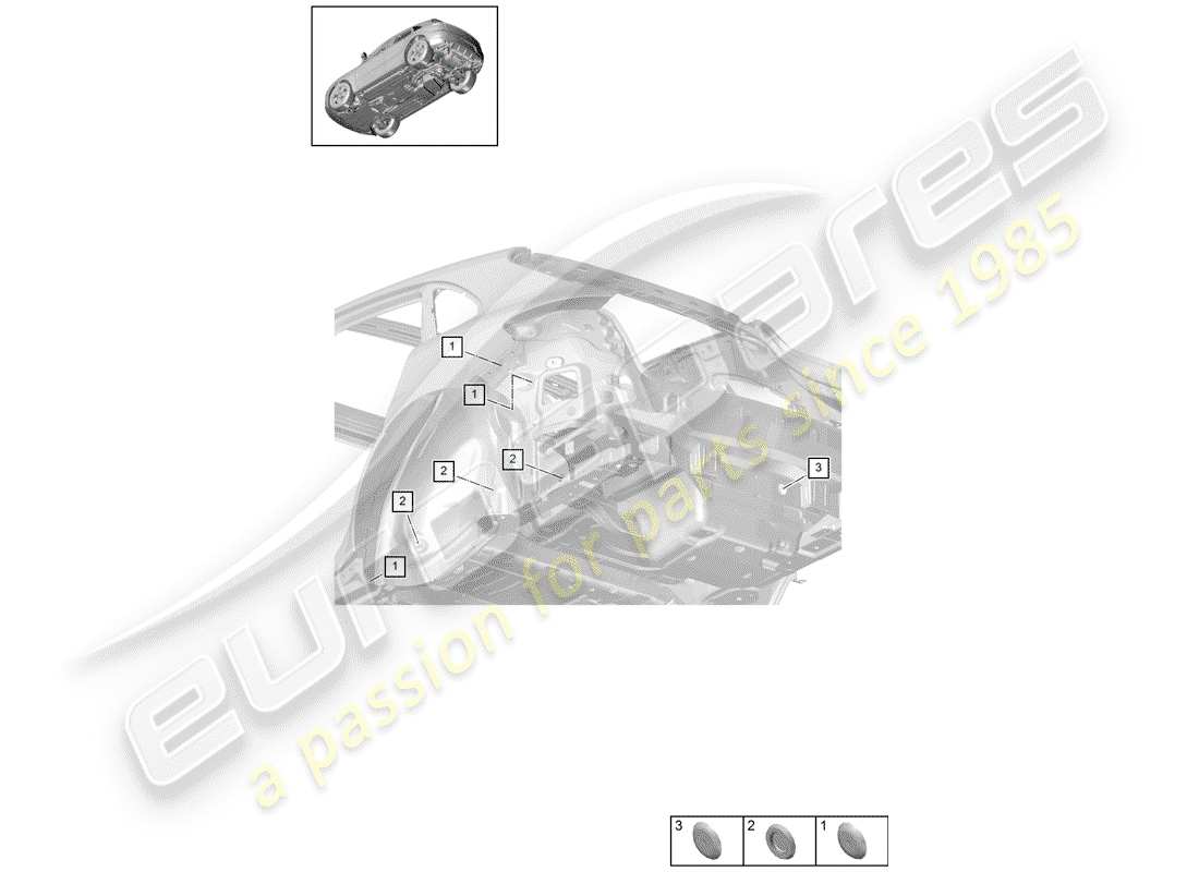 porsche 2019 (macan) tappo diagramma delle parti