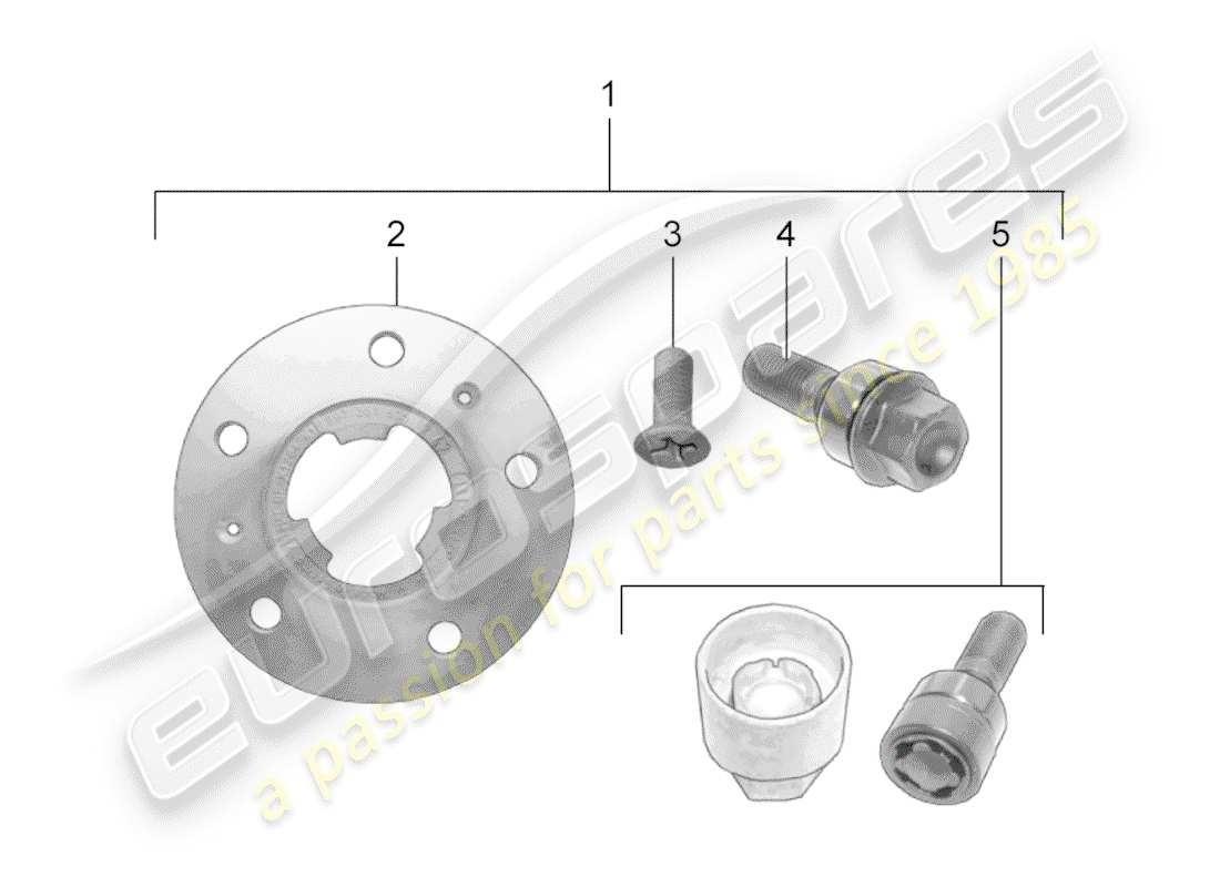 porsche 2012 (tequipment 98x/99x) anello distanziale diagramma delle parti