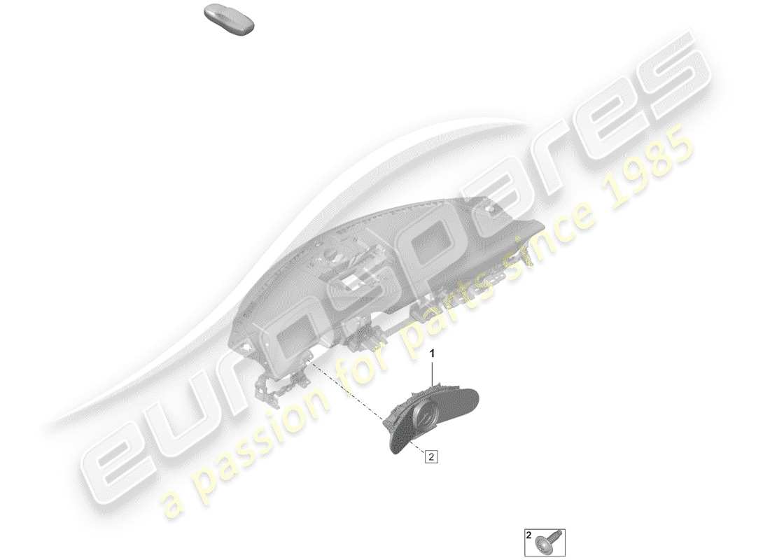porsche 2019 (992-1) strumentazione diagramma delle parti