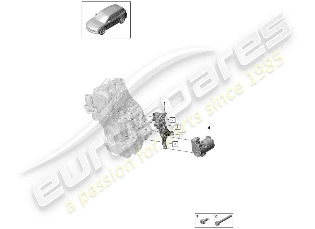 porsche 2019 (cayenne e3 9ya/9yb) cintura a costine diagramma delle parti