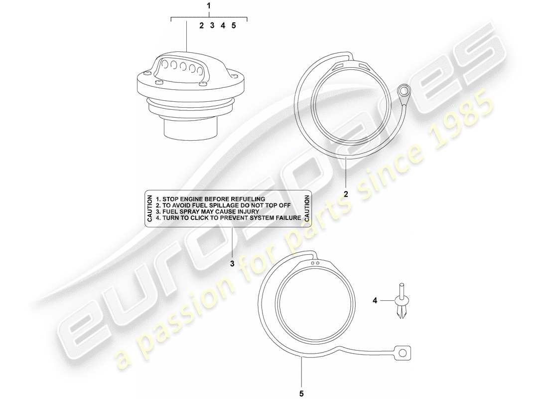 porsche 2014 (tequipment cayenne) tappo con cinghia di tenuta per schema delle parti