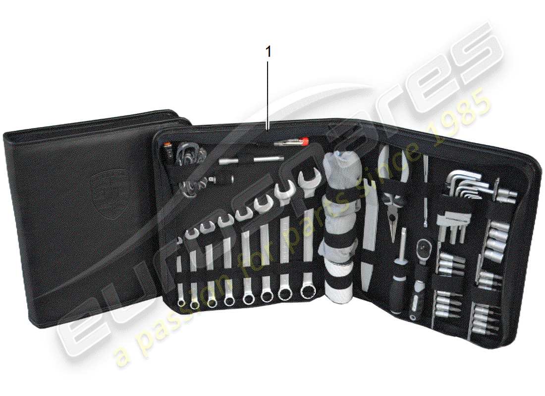 porsche tequipment panamera (2015) borsa kit attrezzi diagramma delle parti