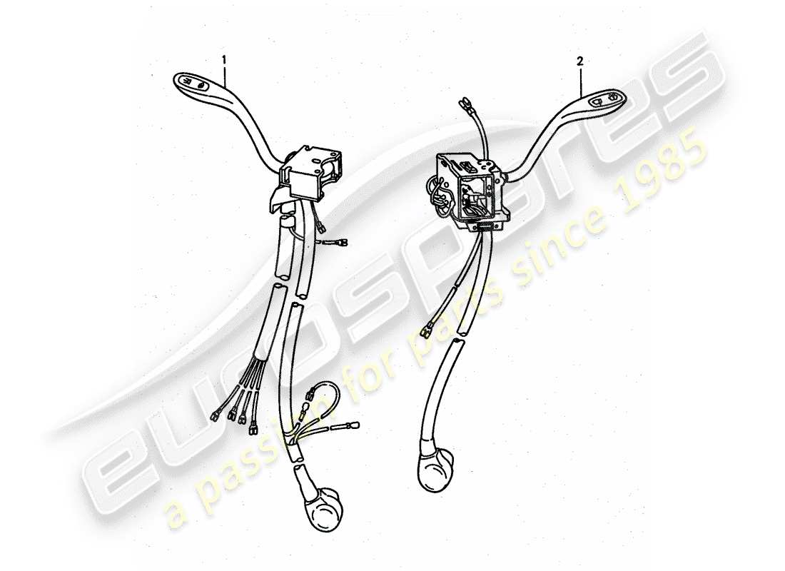 porsche 1975 (911 turbo) interruttore piantone sterzo diagramma delle parti