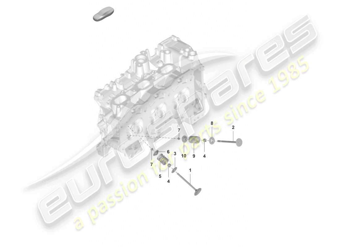 porsche 2019 (992-1) testata del cilindro parti singole valvola diagramma delle parti