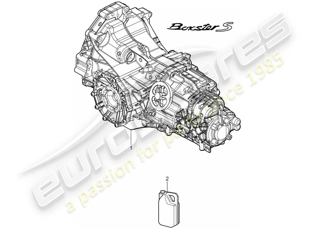 porsche 2005 (987 boxster) trasmissione sostitutiva diagramma delle parti